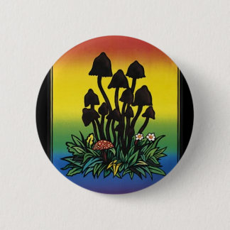 i like fungi.. 6 cm round badge