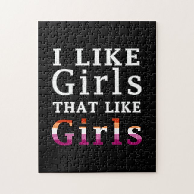 I like Girls that like | Lesbian Pride  Jigsaw Puzzle (Vertical)