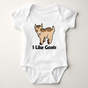 I Like Goats Baby Bodysuit