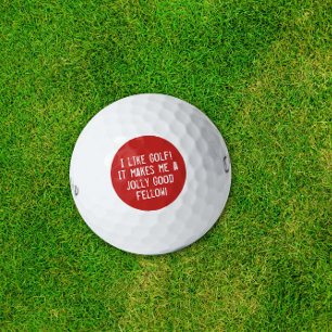 I like Golf Funny Sports Humour Saying Typography Golf Balls