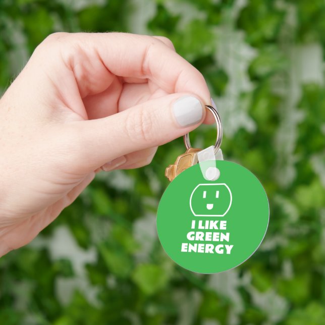I like green energy cute power socket keychain (Hand)