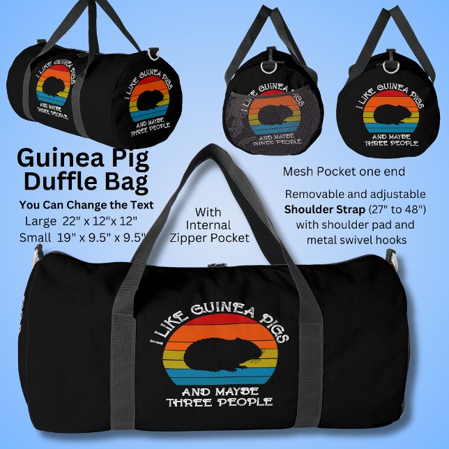 I Like Guinea Pigs & Maybe 3 People Duffle Bag (Creator Uploaded)