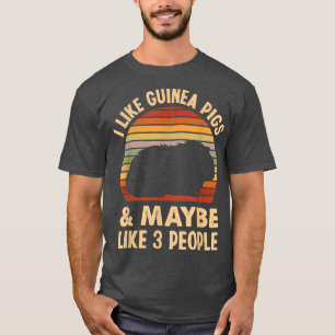 I Like Guinea Pigs & Maybe Like 3 People Funny Gui T-Shirt