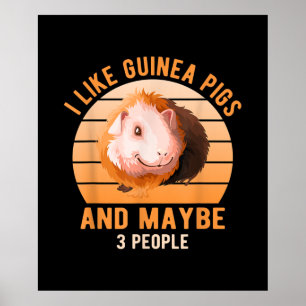 I Like Guinea Pigs Wheek Cavy Lover Guinea Pig Mum Poster