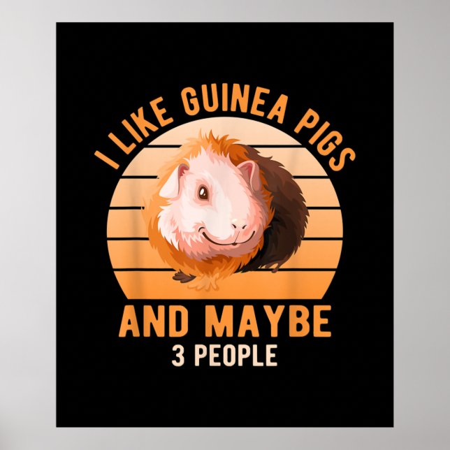 I Like Guinea Pigs Wheek Cavy Lover Guinea Pig Mum Poster (Front)