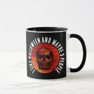 I LIKE HALLOWEEN AND MAYBE 3 PEOPLE MUG