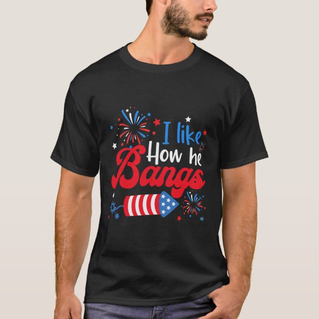 I Like Her Fireworks Explodes Funny Couple 4th Of  T-Shirt (Front)