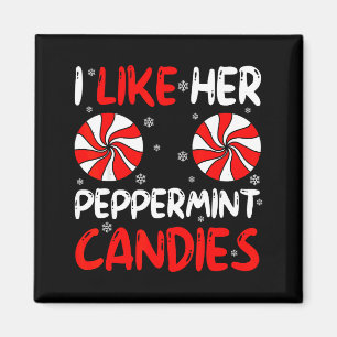I Like Her Peppermint Candies Couple Matching Chri Magnet