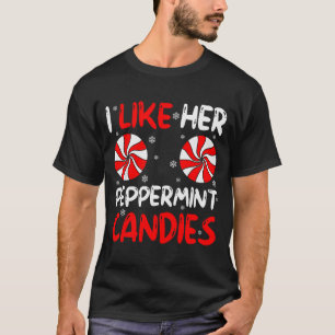 I Like Her Peppermint Candies Couple Matching Chri T-Shirt