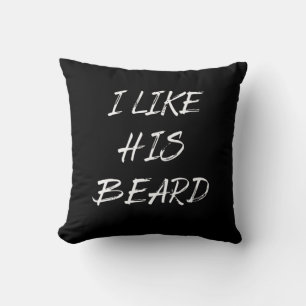 I like his beard beardedman funny cushion