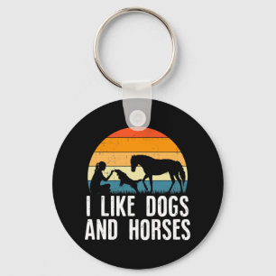 I Like Horses & Maybe 3 People Funny Horseback Key Ring