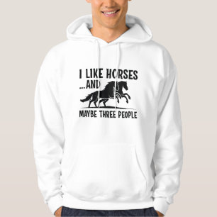 I Like Horses And Maybe 3 People Hoodie