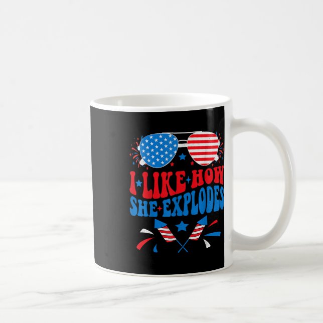 I Like How He Bangs Fireworks Funny Clothes Tee  Coffee Mug (Right)