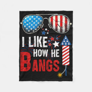 I Like How He Ngs Like How She Explore 4th Of July Fleece Blanket