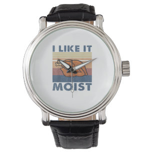 I Like it Moist Funny Turkey Thanksgiving outfit W Watch
