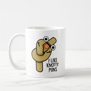 I Like Knotty Puns Funny Rope Pun  Coffee Mug