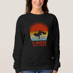 I Like Leopard Geckos Vintage Sunset Cute Women's Sweatshirt