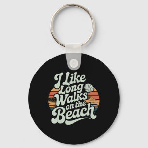 I Like Long Walks On The Beach Summer Tourist ---- Key Ring