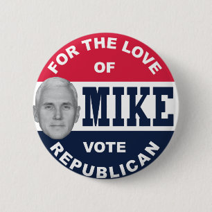 I-LIKE-MIKE-BUTTON-REPUBLICAN 6 CM ROUND BADGE