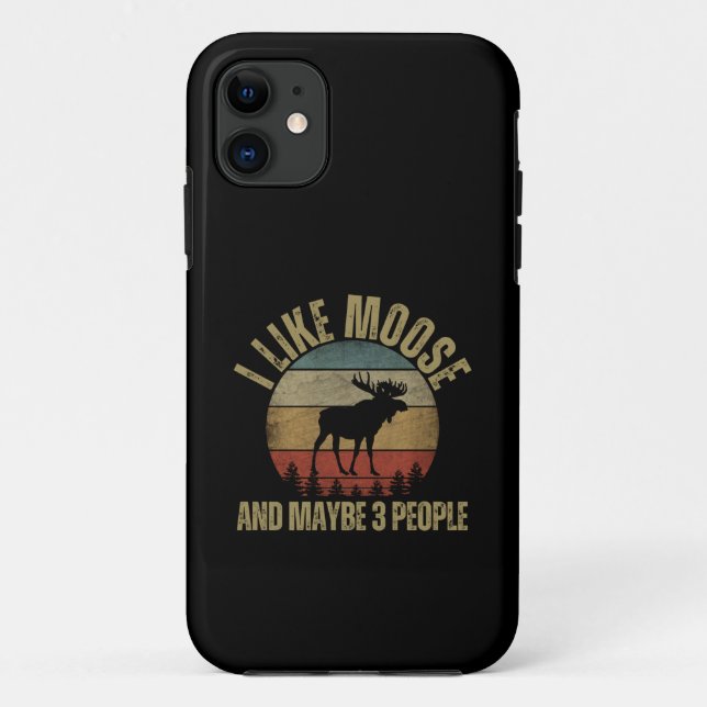 I LIKE MOOSE AND MAYBE 3 PEOPLE Case-Mate iPhone CASE (Back)