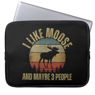I LIKE MOOSE AND MAYBE 3 PEOPLE LAPTOP SLEEVE