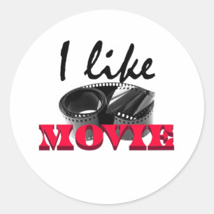 I like movie classic round sticker