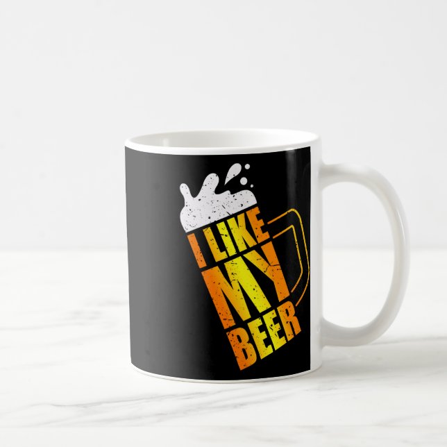 I Like My Beer. Beer Mug Funny Easy Costume Long S (Right)