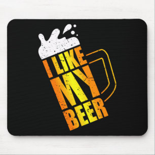 I Like My Beer. Beer Mug Funny Easy Costume Long S Mouse Pad