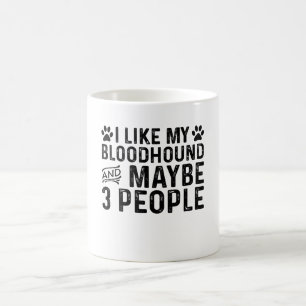 I Like My Bloodhound And 3 People Coffee Mug