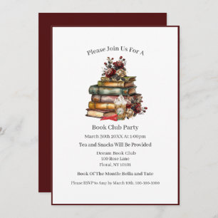 I like my books spicy and my coffee icy, Book Club Invitation