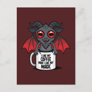 I Like My Coffee How I Like My Magic Holiday Postcard
