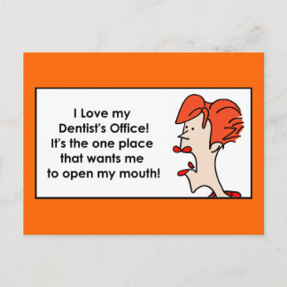 I like my dentists office postcard