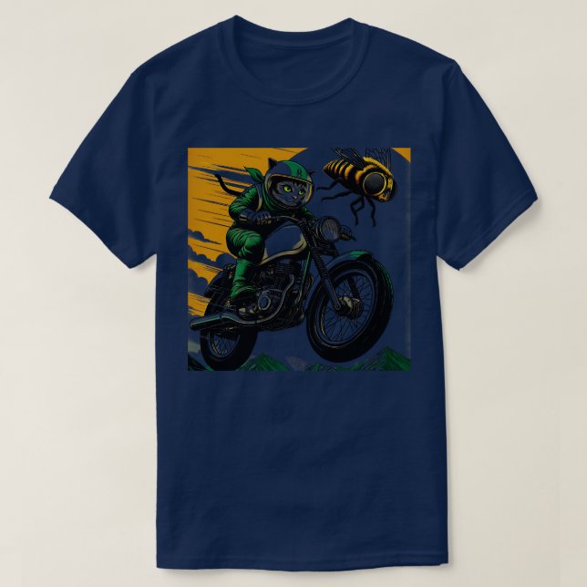 I like my motorcycle my cat Cicadas Cat 2024 and m T-Shirt (Design Front)