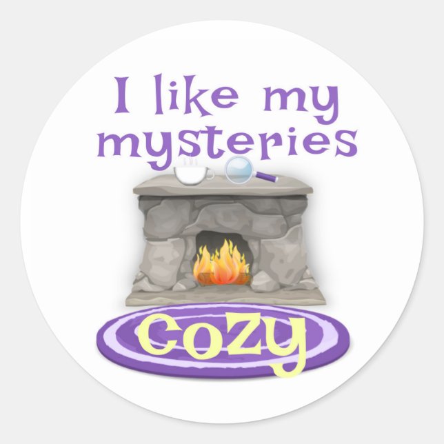 I Like My Mysteries Cosy Stickers (Front)