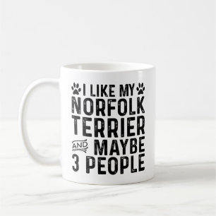 I Like My Norfolk Terrier And 3 People Coffee Mug