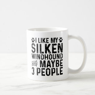 I Like My Silken Windhound And 3 People Coffee Mug