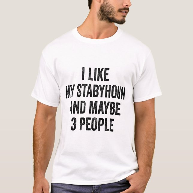 I Like my Stabyhoun And Maybe 3 People T-Shirt (Front)
