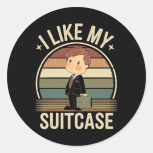 I Like My Suitcase Vintage Trump Sootcase Viral Me Classic Round Sticker