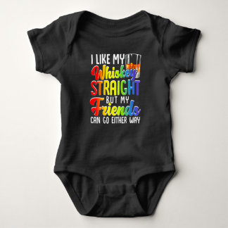 I Like My Whiskey Straight Lesbian Gay Gift Lgbt Baby Bodysuit