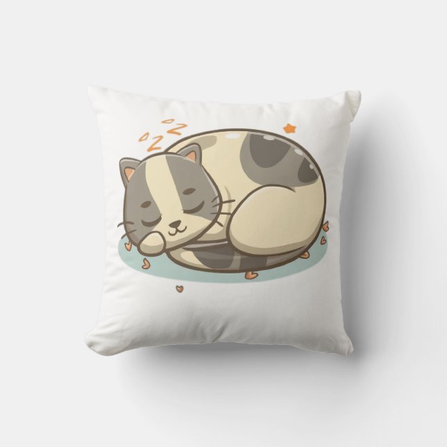 I Like Naps - Napping cat  Cushion (Front)