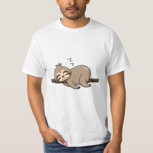 I Like Naps - Napping Sloth T-Shirt (Front)
