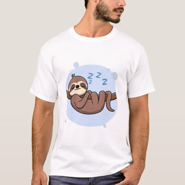 I Like Naps - Napping Sloth T-Shirt (Front)