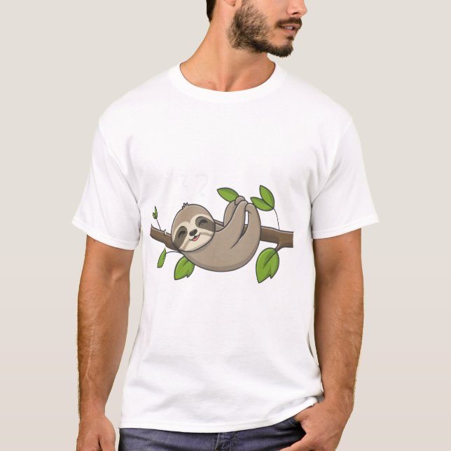 I Like Naps - Napping Sloth T-Shirt (Front)