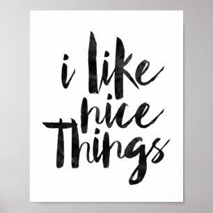 I Like Nice Things Poster