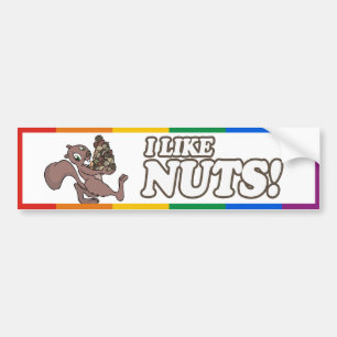 I LIKE NUTS -.png Bumper Sticker