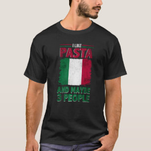 I Like Pasta Italy Italian Culture Italia Flag Pre T-Shirt