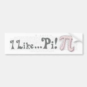 I Like Pi Bumper Sticker
