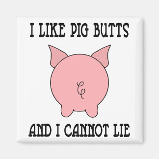 I Like Pig Butts And I Cannot Lie Magnet