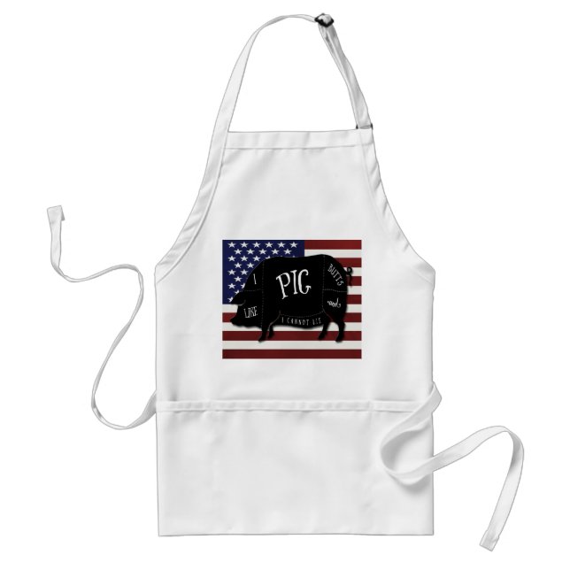 I Like Pig Butts and I Cannot Lie US Flag Standard Apron (Front)