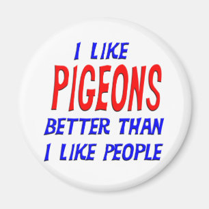 I Like Pigeons Better Than I Like People Magnet